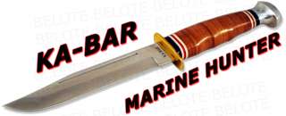 Ka Bar Knives Marine Hunter Fixed Blade w/ Sheath 1235  