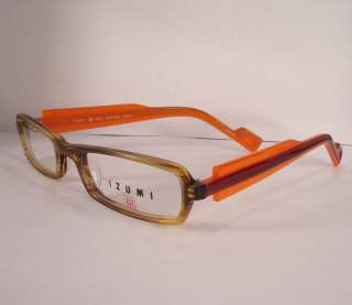 IZUMI WOMEN eyewear Eyeglass Frame 92 BROWN ORANGE  