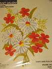 Vintage Paragon Crewel Kit DAISIES Flowers Lattice Fram
