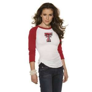  Texas Tech Red Raiders Womens 3/4 Sleeve Raglan Top   by 