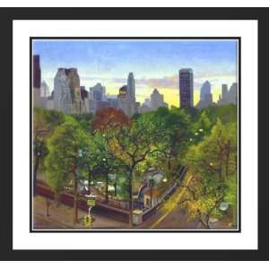 Childs, James 21x20 Framed and Double Matted Central Park Twlight 