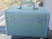 Vintage Samsonite Shwayder Bros Style 4212 Blue Glitter Train Case 