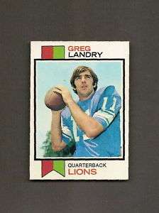 1973 Topps #12 Greg Landry Detroit Lions NR/MT  