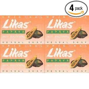  4 Pack Likas Papaya Herbal Whitening Soap Health 