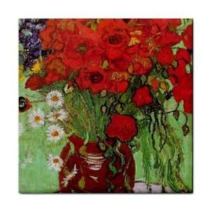  Still Life Red Poppies and Daisies By Vincent Van Gogh 