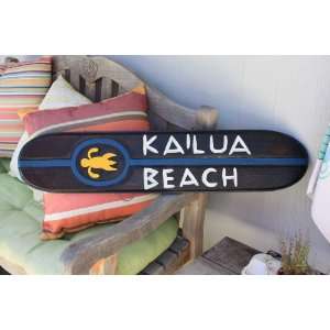 Kailua Beach Wooden Sign w/ Honu 40   Island Decor 
