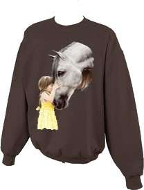 The Kiss Girl and Horse Crewneck Sweatshirt S  5x  