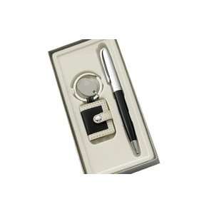 Free Personalized Black Mini Pocketbook Key Ring Ballpoint Pen in Gift 