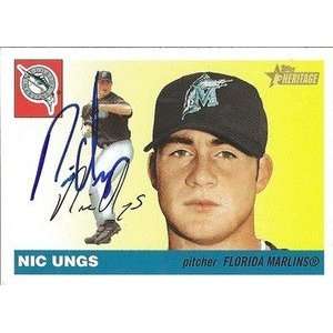  Nic Ungs Signed Florida Marlins 2004 Heritage Card Sports 