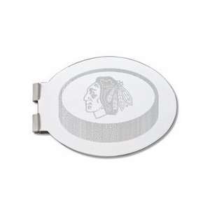   Blackhawks Silver Plated Laser Engraved Money Clip: Sports & Outdoors