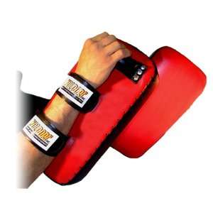  Thai Kick Pads in Leather Red