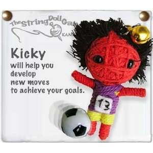  Kicky Soccer Player Voodoo Baby String Doll Good Luck 