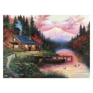  Cottage by the Lake 500 Piece Puzzle Toys & Games