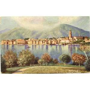   Postcard Panorama of Lago Maggiore Pallanza Italy 