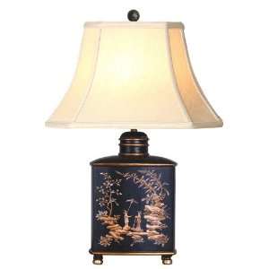  Hand Painted Black Lacquer Table Lamp: Home Improvement