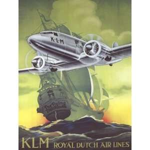  KLM Airlines Metal Sign: Aircraft and Airplane Decor Wall 