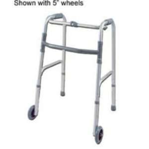  Deluxe One Button Folding Walker Adult: Health & Personal 