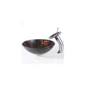  Kraus Autumn Glass Vessel Sink and Waterfall Faucet: Home 