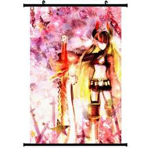  Black Rock Shooter Anime Wall Scroll Poster Black Gold Saw 