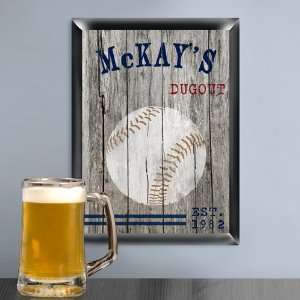   : Personalized Traditional Baseball Man Cave Pub Sign: Home & Kitchen