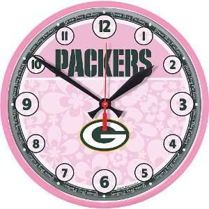  Wincraft Green Bay Packers Pink Round Clock Sports 