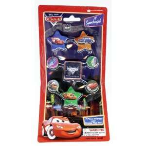  Disney Pixar Cars 7 Piece Stamps and Stamp Pad Set Toys & Games