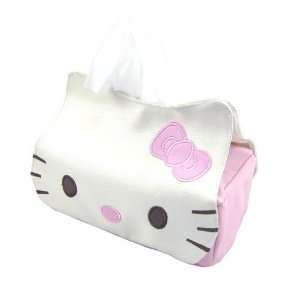 Hello Kitty Head Shaped White artificial leather Plush Tissue napkin 