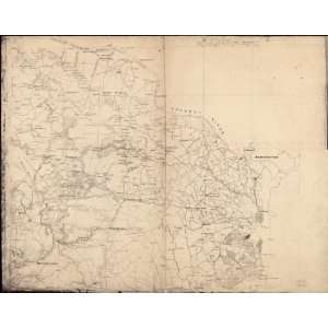    1864 Map of Fairfax & Alexandria counties, Virginia