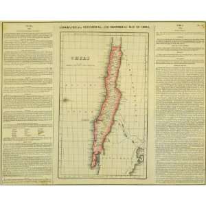  Antique Map of South America: Chile, 1822: Home & Kitchen