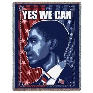  Obama Yes We Can Profile Throw   53 x 70