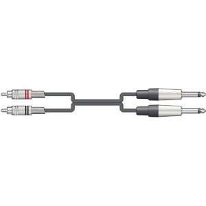  SIGNAL CABLE (12 METRE) / PHONO TO TWO 6.3MM (1/4) JACKS 