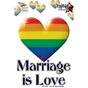  NSI   Rainbow Heart Marriage Is Love   Sticker / Decal 