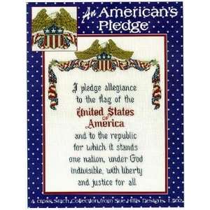  An Americans Pledge   Cross Stitch Pattern: Arts, Crafts 