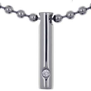  Bar Scoop Neck Stainless Steel Necklaces Pendant For Men 