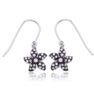   with Black Rhodium Plated Cubic Zirconia Star Shaped Earrings: Jewelry