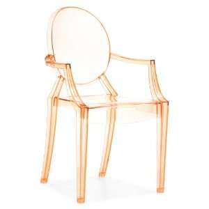  Zuo Modern Anime Dining Chair Transparent Orange: Home 