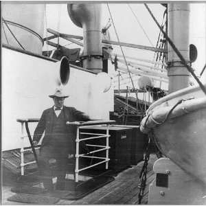   ,President,stepping onto deck,ship,sailing,1900