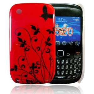  Mobile Palace   Red flower design hard hybrid cover for 