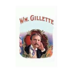  Wm Gillette Cigar Label 24x36 Giclee