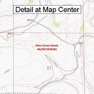 USGS Topographic Quadrangle Map   Pine Grove Ranch, Wyoming (Folded 
