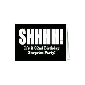  62nd Birthday Surprise Party Invitation Card: Toys & Games