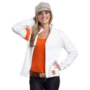 Syracuse University Kashwere U 2 Tone Motorcycle Jacket (White/Orange 