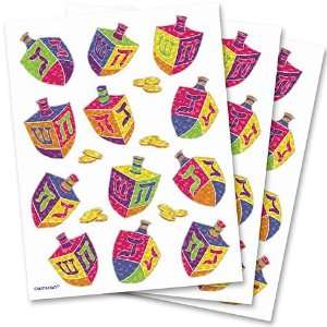  Hanukkah Dreidel Prismatic Sticker Sheets 3ct Toys 