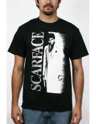 Scarface   Airbrush Poster Fitted Version Mens T Shirt In Black