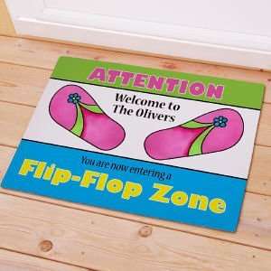  Personalized Flip Flop Zone Doormat: Patio, Lawn & Garden