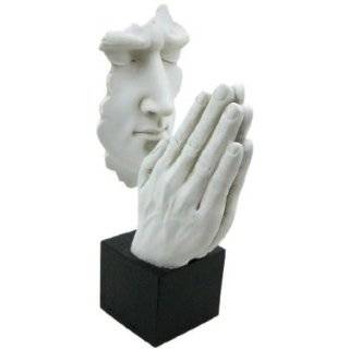   Amen Praying Hands & Face Sculpture Statue Vitruvian