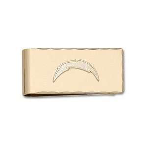   Chargers 1/2 Gold Plated Lightning Bolt on Gold Plated Money Clip