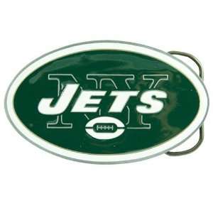  NFL New York Jets Pewter Team Logo Belt Buckle: Sports 