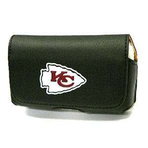 NFL Kansas City Chiefs Black Horizontal Cell Phone Pouch: Cell Phones 