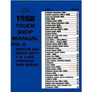  1988 FORD MEDIUM HEAVY DUTY TRUCK Shop Service Manual 